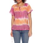 St. John's Bay Short-sleeve Print Top- Petite