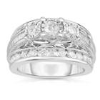 Womens 2 Ct. T.w. Genuine Round Diamond 10k Gold Engagement Ring
