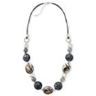 Painted Shell Long Beaded Necklace