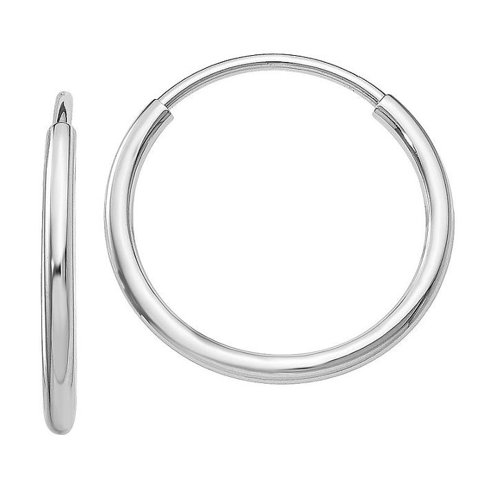 14mm Round Hoop Earrings