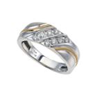 Mens 1/2 Ct. T.w. Genuine Diamond 10k Gold Band