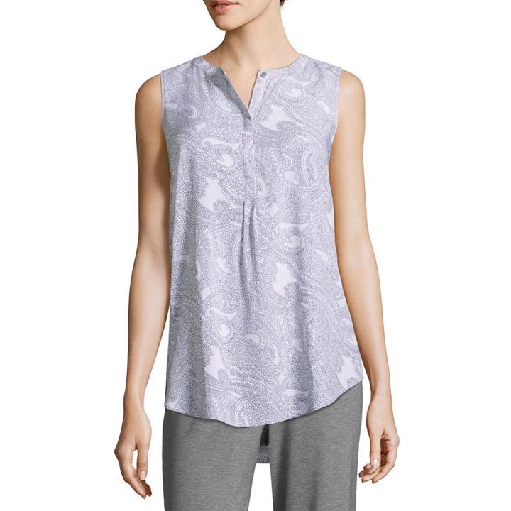 Liz Claiborne Sleeveless Studio Woven Tank Top