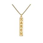 Personalized 40x6mm Vertical Nameplate Necklace