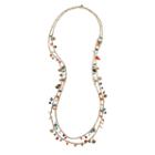Mixit 4.25 Mixit Coral Turq Pearl Beaded Necklace
