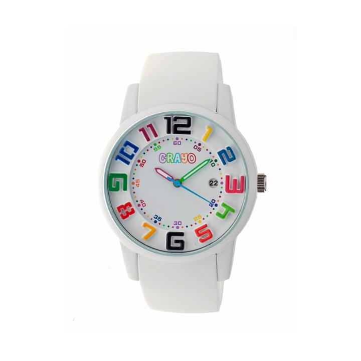 Crayo Women's Festival White Silicone-band Watch With Date Cracr2001