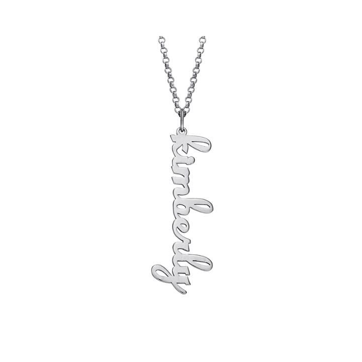 Personalized Vertical Name Pendant Necklace
