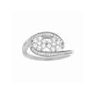 Diamond Blossom Womens 1/2 Ct. T.w. White Diamond Sterling Silver Cocktail Ring