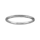 Personally Stackable Sterling Silver Stackable 1.5mm Step-down Ring