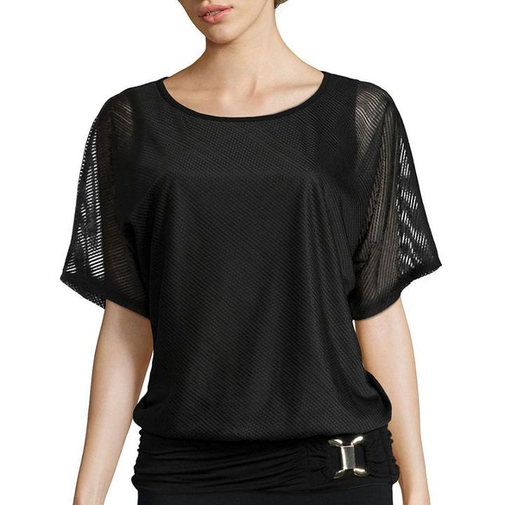 Alyx Short-sleeve Banded-hem Buckle Top