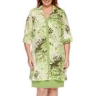 Maya Brooke 3/4-sleeve Floral Duster Jacket And Dress - Plus