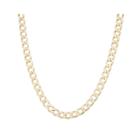 Mens 18k Yellow Gold Over Silver 8.8mm 24 Curb Chain Necklace