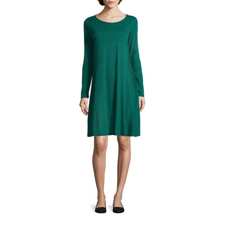 Stylus&trade; Long-sleeve Swing Dress