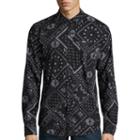 Zoo York Patchwork Allover Long-sleeve Woven Shirt