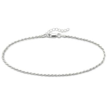 Made In Italy Sterling Silver 10 2mm Rope Ankle Bracelet