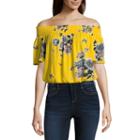Arizona Off The Shoulder Banded Woven Blouse- Juniors