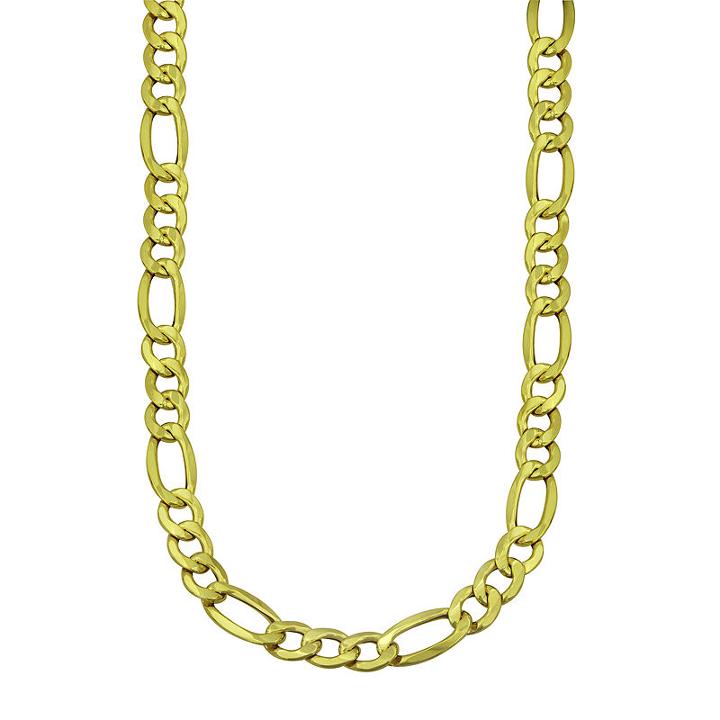Limited Quantities! 10k Yellow Gold Hollow Figaro 22 Chain Necklace