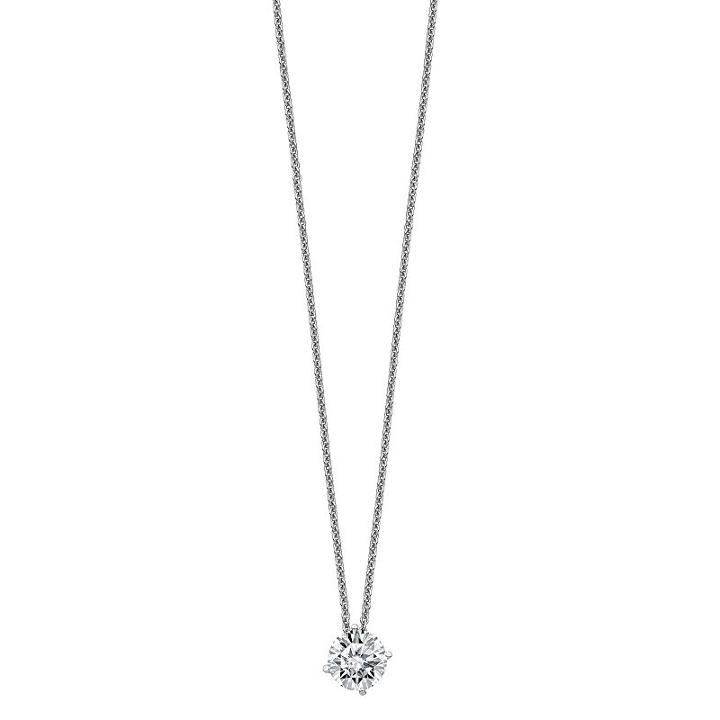Womens 2-pack 1 Ct. T.w. White Moissanite Round Pendant Necklace Set