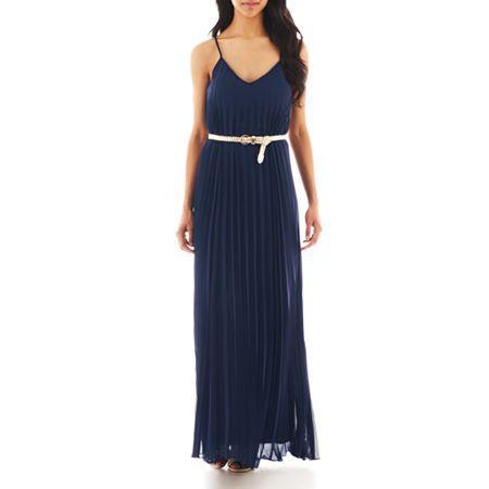 Bisou Bisou Sleeveless Pleated Maxi Dress