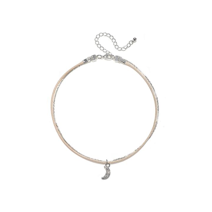Mixit™ Silver-tone Moon Choker Necklace