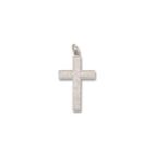 Sterling Silver Textured Cross Charm Pendant
