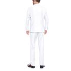 Verno Men's White Slim Fit Italian Styled Sinle Breast Two Piece Suit