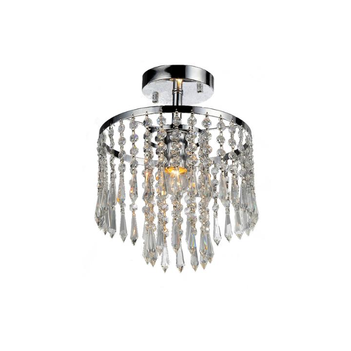 Seek 1-light Chrome Tiered Crystal Chandelier