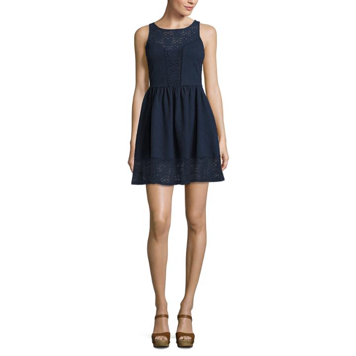 Rewind Sleeveless A-line Dress-juniors
