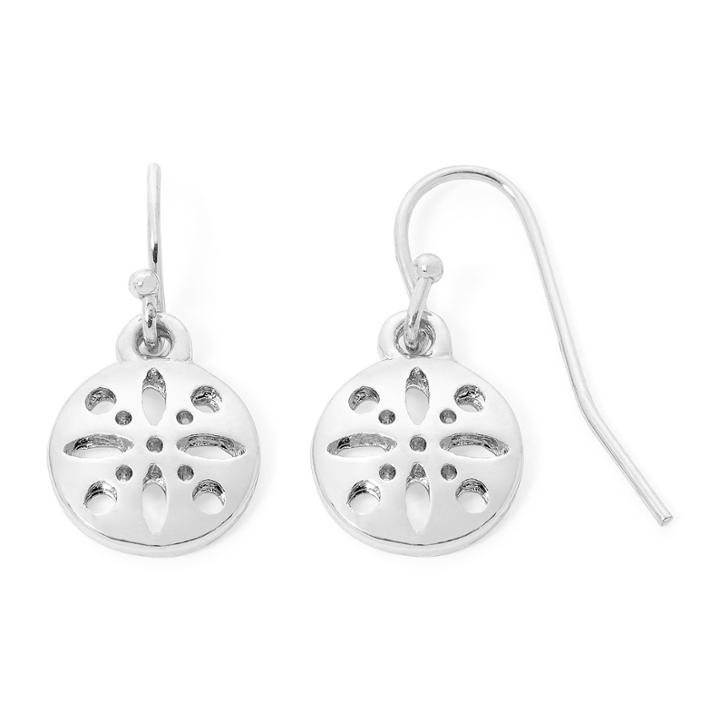 Liz Claiborne Silver-tone Round Drop Earrings