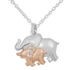 Hallmark Hallmark Silver Womens White Cubic Zirconia Sterling Silver Pendant Necklace