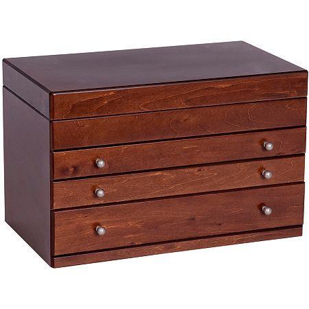 Mele & Co. Brigitte Walnut-finish Wooden Jewelry Box