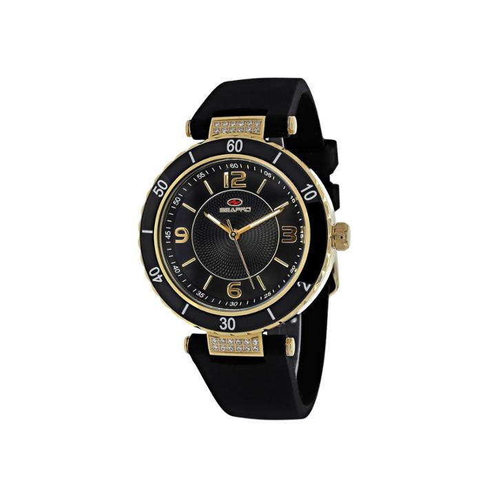 Seapro Seductive Womens Black Ceramic Strap Watch