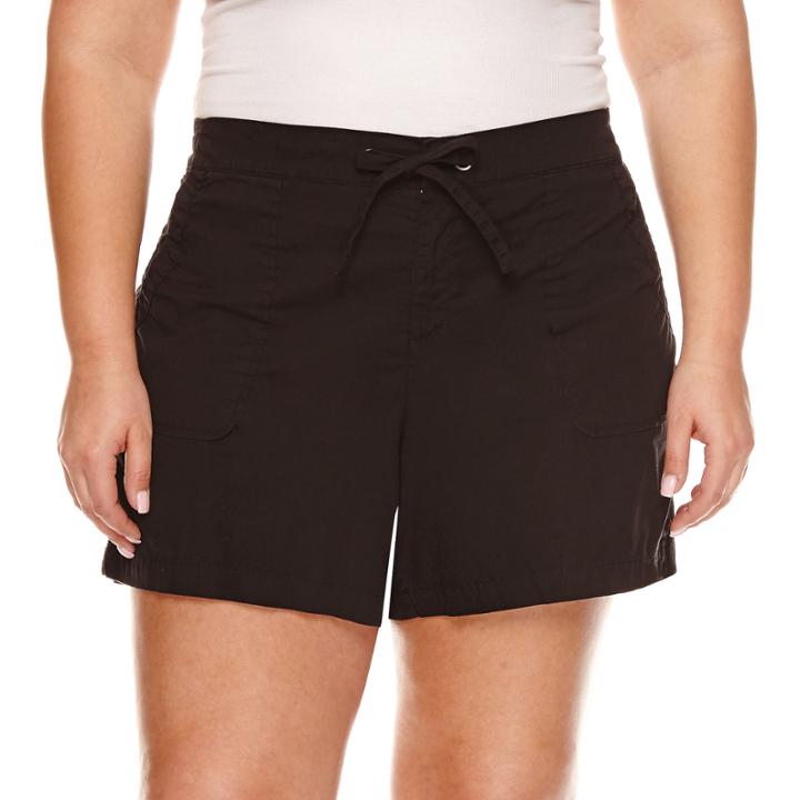 Boutique + Woven Cargo Shorts - Plus