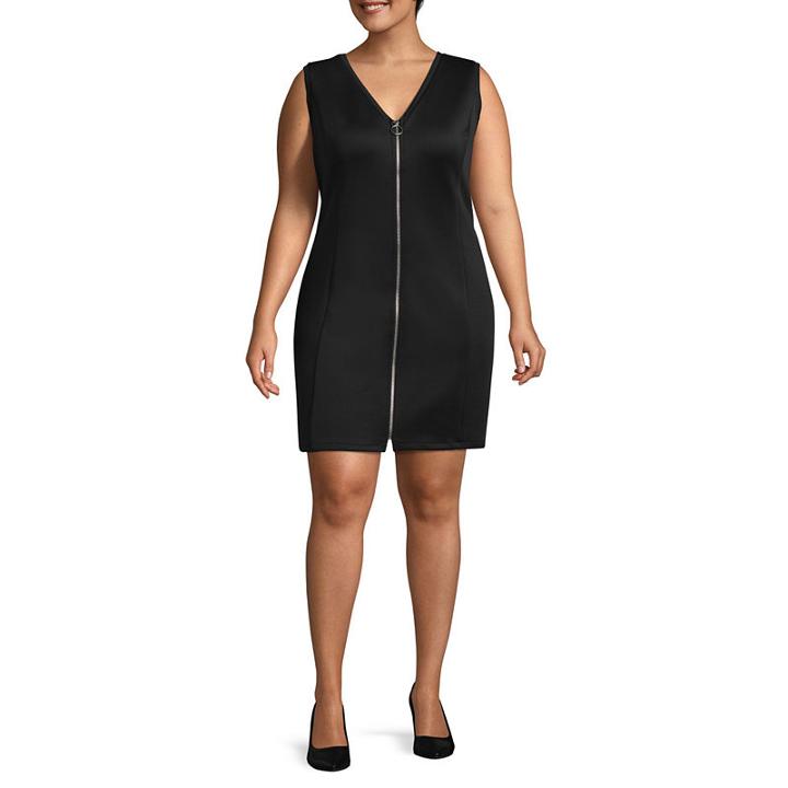Best Of Project Runway All Stars Colorblock Zipper Dress - Plus