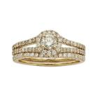 1 Ct. T.w. Certified Diamond 14k Yellow Gold Bridal Ring Set
