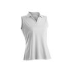 Luster Sleeveless Plus Sleeveless Solid Knit Polo Shirt Plus