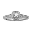 3/8 Ct. T.w. Diamond 10k White Gold Framed Promise Ring