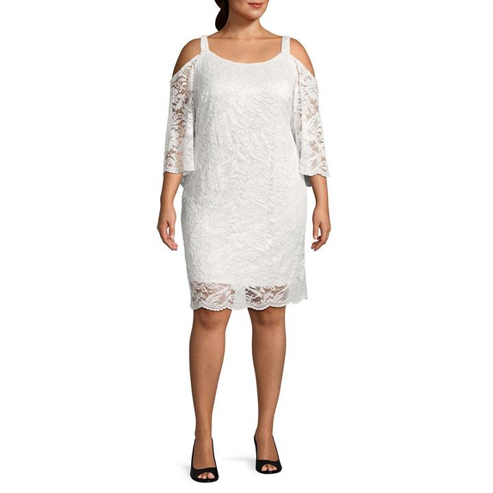 Robbie Bee 3/4 Sleeve Shift Dress - Plus