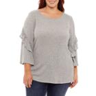 A.n.a 3/4 Sleeve Sweatshirt - Plus