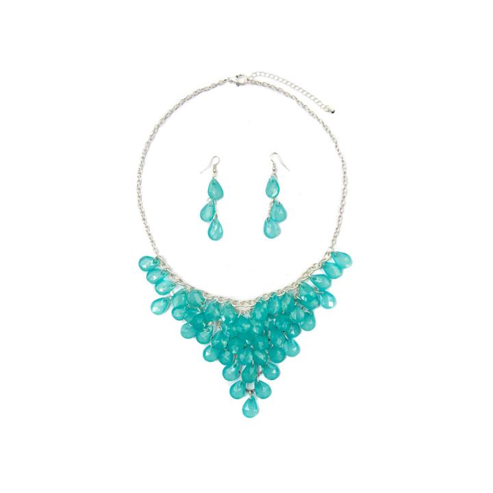 Mixit Womens Green Shaky Jewelry Set