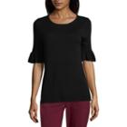 Liz Claiborneelbow Sleeve Pullover Sweater-talls