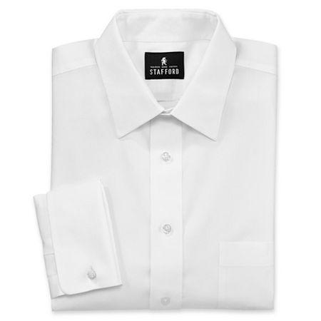 Stafford Executive Non-iron Cotton Pinpoint French Cuff Oxford Shirt