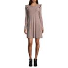 By & By Long Sleeve Embellished A-line Dress-juniors