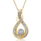 1/4 Ct. T.w. Diamond 10k Yellow Gold Infinity Pendant Necklace