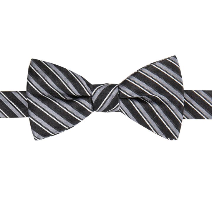 Stafford Wilcox Stripe Pre-tied Bow Tie