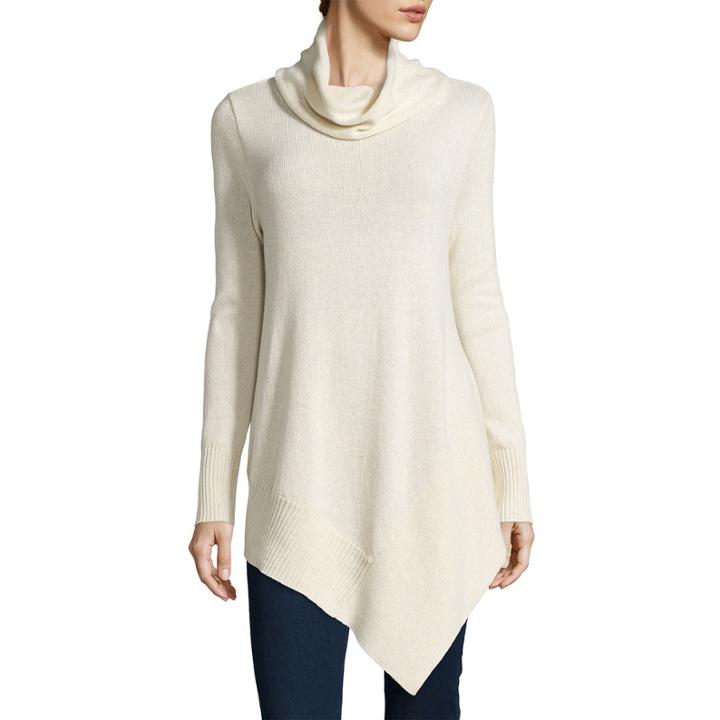 Stylus&trade; Long-sleeve Asymmetric-hem Sweater - Tall