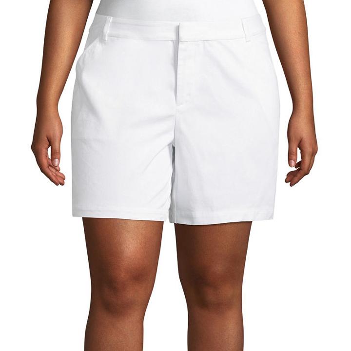 Boutique + 7 Twill Shorts - Plus