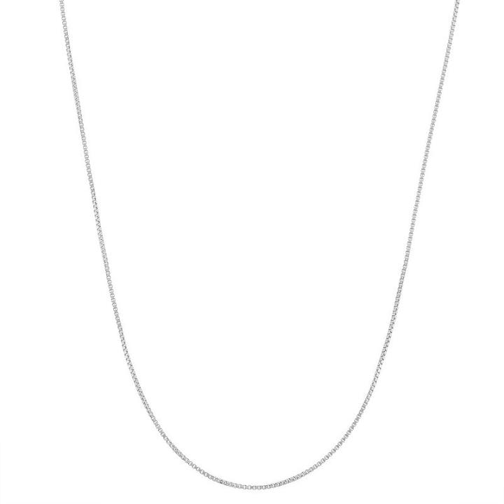 Sterling Silver Semisolid Box 22 Inch Chain Necklace