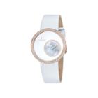 Fjord Womens White Rose Helga Strap Watch