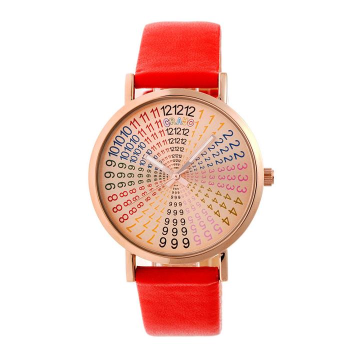 Crayo Unisex Red Strap Watch-cracr4305