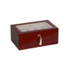 Mele & Co. Walnut Glass Top Watch Box